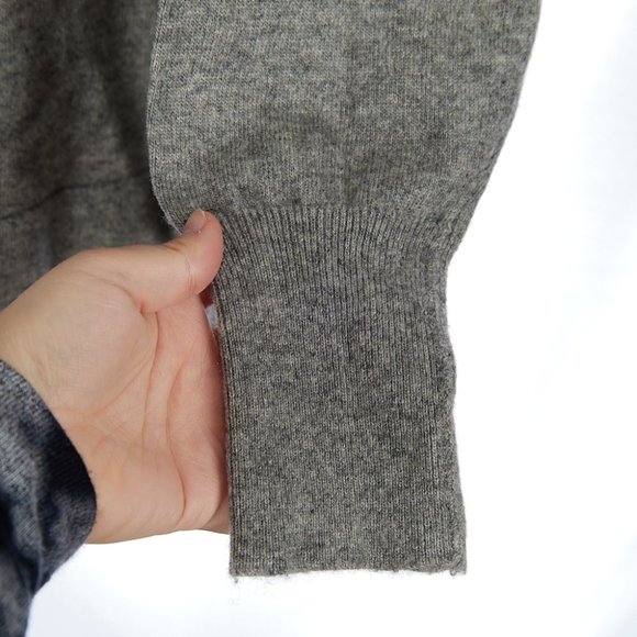 Vintage Unbranded Cashmere Blend Gray Turtleneck Sweater Large - Picture 4 of 7